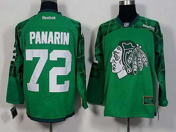 Artemi Panarin Chicago Blackhawks green jersey