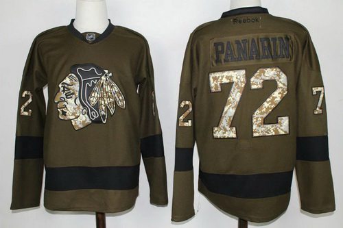 Artemi Panarin Chicago Blackhawks green Salute To Service jersey