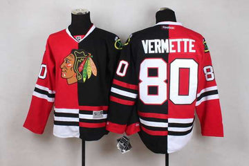 Antoine Vermette RedBlack Two Tone Chicago Blackhawks jersey