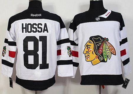 Marian Hossa Reebok Chicago Blackhawks white Stadium Series jersey