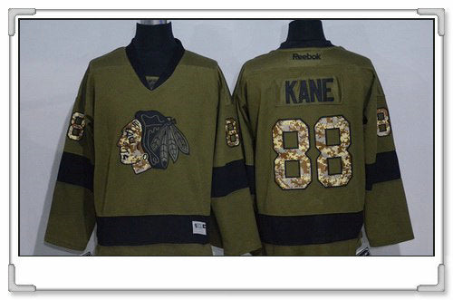 Patrick Kane Chicago Blackhawks green Salute To Service jersey
