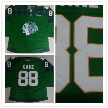 Patrick Kane Chicago Blackhawks green jersey