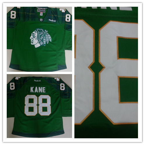 Patrick Kane Chicago Blackhawks green jersey