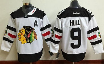 Bobby Hull Reebok Chicago Blackhawks white Stadium Series jersey