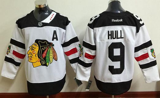Bobby Hull Reebok Chicago Blackhawks white Stadium Series jersey