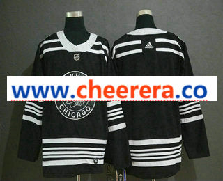 Custom Chicago Blackhawks black Winter Classic jersey