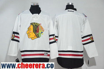 Custom Chicago Blackhawks white Winter Classic jersey