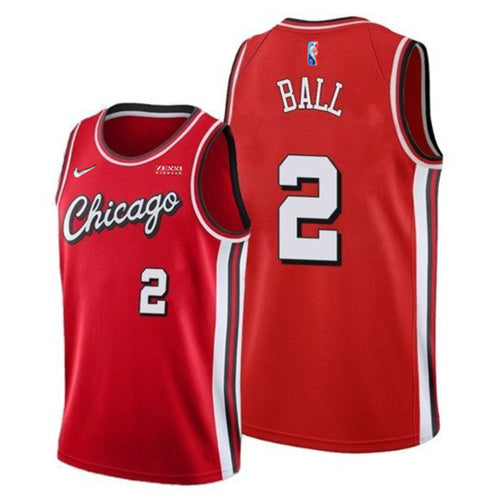 Lonzo Ball Chicago Bulls red jersey