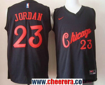 Michael Jordan Chicago Bulls black Fashion jersey