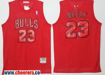Michael Jordan All Chicago Bulls red Throwback jersey