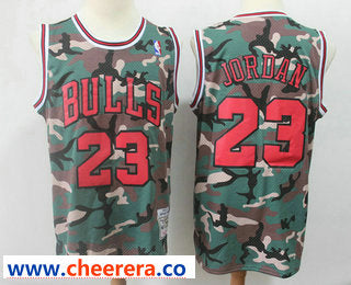 Michael Jordan New Chicago Bulls camo Throwback jersey