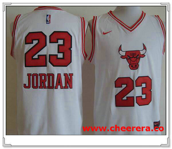 Michael Jordan Chicago Bulls white Fashion jersey