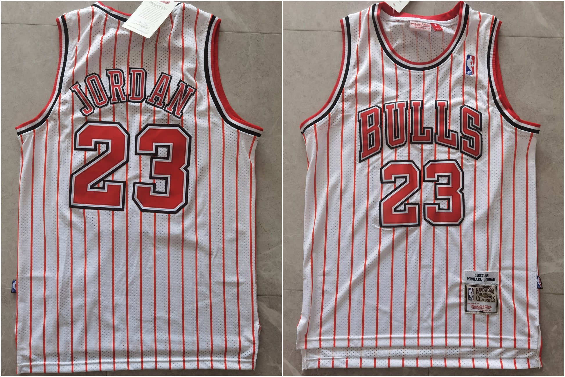 Michael Jordan Chicago Bulls white jersey