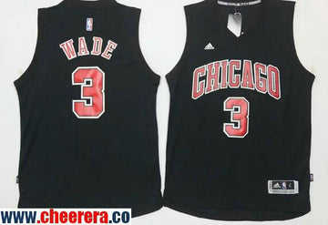 Dwyane Wade All Chicago Bulls black jersey