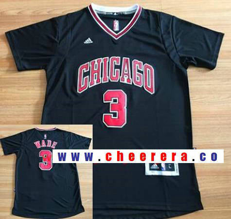 Dwyane Wade New Chicago Bulls black jersey