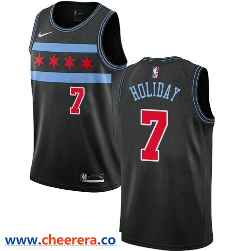 Justin Holiday Chicago Bulls black jersey