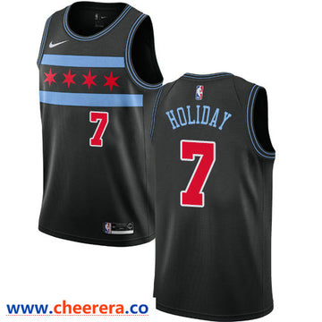 Justin Holiday Chicago Bulls black jersey