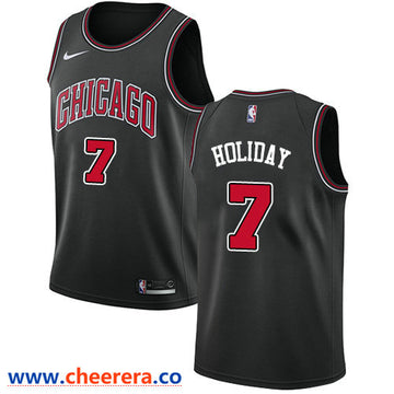 Justin Holiday Chicago Bulls black jersey