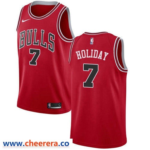 Justin Holiday Chicago Bulls red jersey