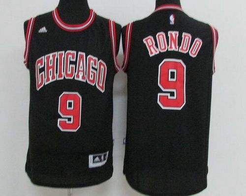 Rajon Rondo Chicago Bulls black jersey