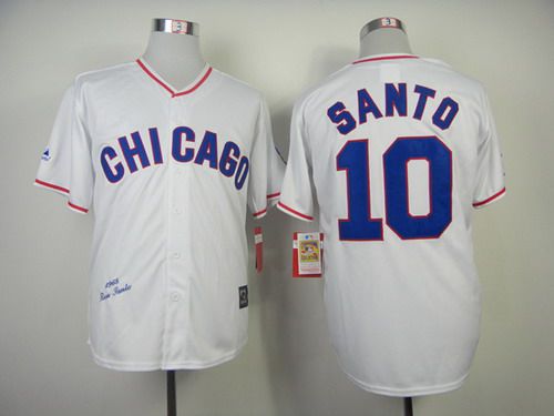 Ron Santo Chicago Cubs white Throwback jersey