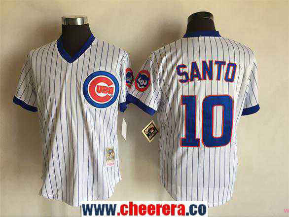 Ron Santo Chicago Cubs white Throwback jersey
