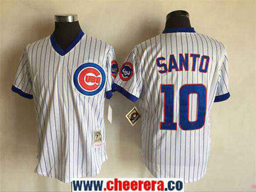 Ron Santo Chicago Cubs white Throwback jersey