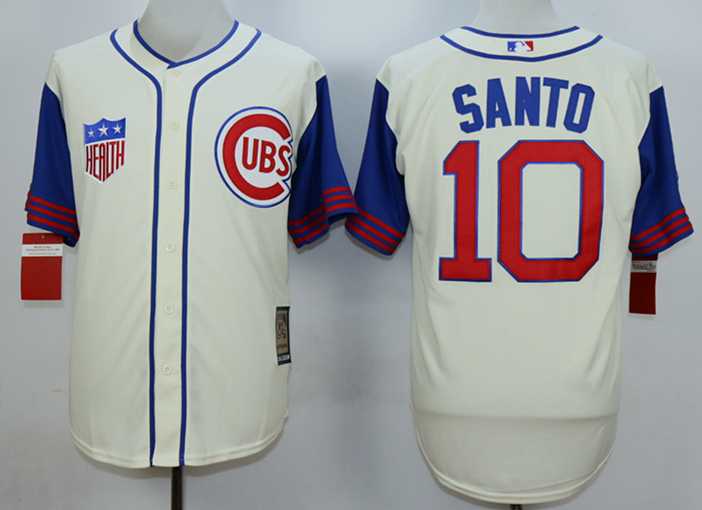 Ron Santo Chicago Cubs cream jersey
