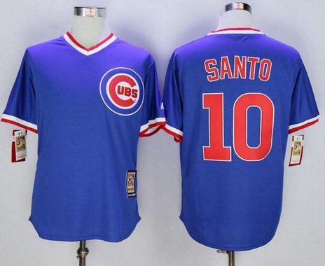 Ron Santo Chicago Cubs blue Cooperstown jersey