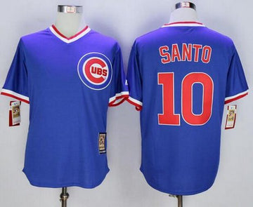 Ron Santo Chicago Cubs blue Cooperstown jersey