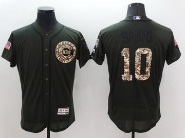 Ron Santo Chicago Cubs green Salute To Service jersey