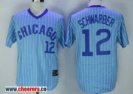Kyle Schwarber Chicago Cubs blue Cooperstown jersey