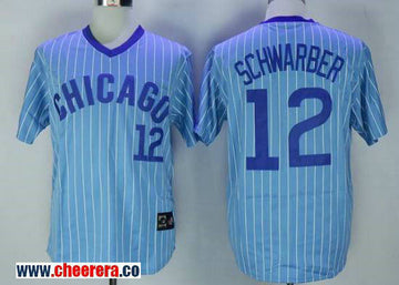 Kyle Schwarber Chicago Cubs blue Cooperstown jersey
