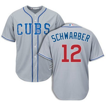Kyle Schwarber Chicago Cubs gray Alternate jersey