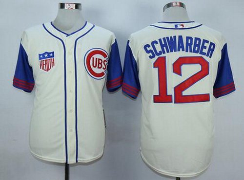 Kyle Schwarber Chicago Cubs cream Throwback jersey