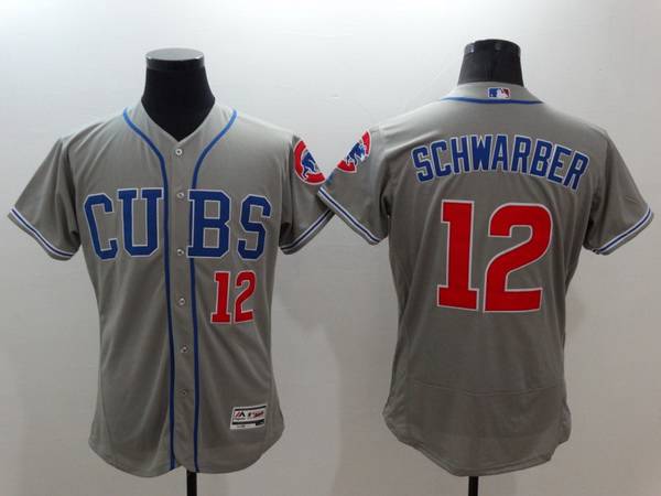 Kyle Schwarber Chicago Cubs gray Alternate jersey