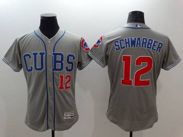 Kyle Schwarber Chicago Cubs gray Alternate jersey