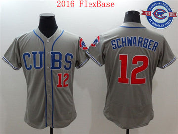 Kyle Schwarber Chicago Cubs gray jersey