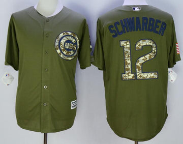 Kyle Schwarber Chicago Cubs green Camo jersey