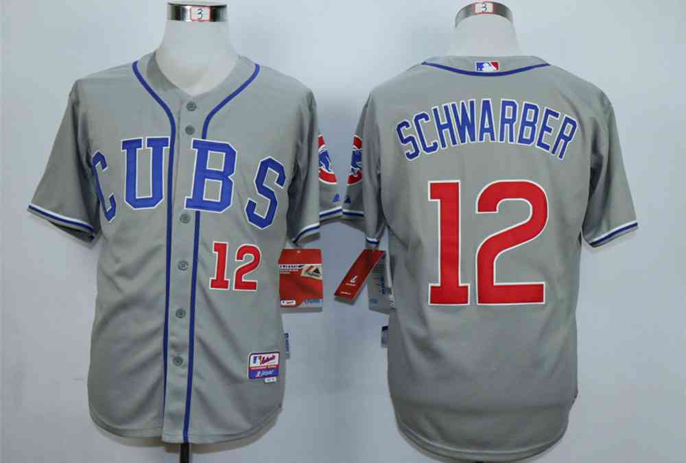 Kyle Schwarber Chicago Cubs grey jersey