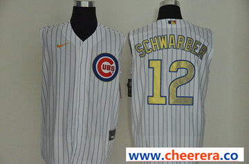 Kyle Schwarber Chicago Cubs white jersey