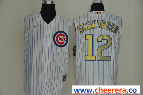 Kyle Schwarber Chicago Cubs white jersey