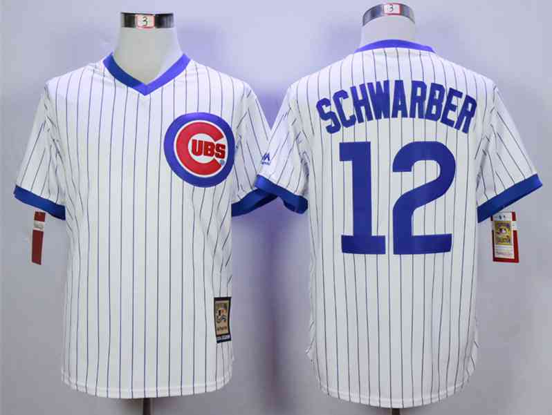 Kyle Schwarber Chicago Cubs white Throwback jersey