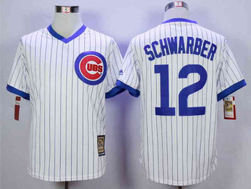 Kyle Schwarber Chicago Cubs white Throwback jersey