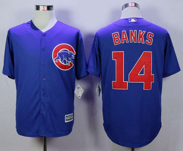 Ernie Banks Chicago Cubs blue jersey