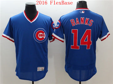 Ernie Banks Chicago Cubs blue jersey