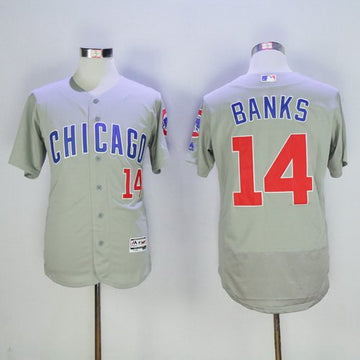 Ernie Banks Chicago Cubs gray Road jersey