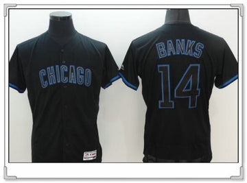 Ernie Banks Chicago Cubs black Fashion jersey