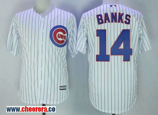 Ernie Banks Chicago Cubs white Home jersey