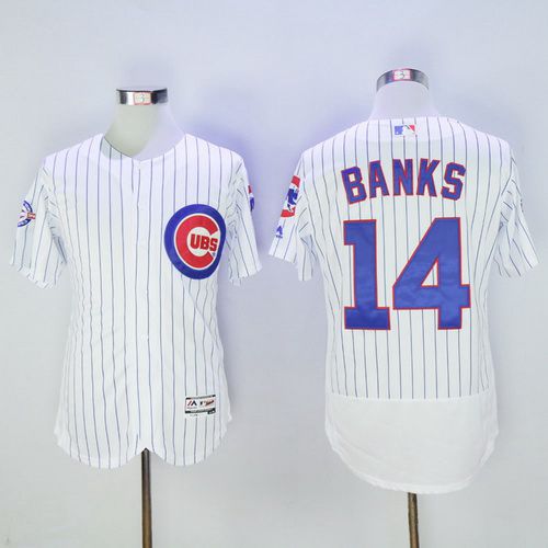 Ernie Banks Chicago Cubs white jersey